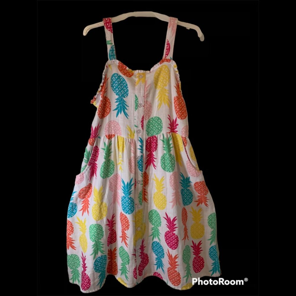 Girls Pineapple One Piece Dress Size XL NWT
